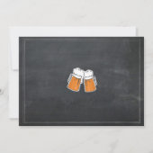 Cheers & Beers Verjaardag Chalk Party Foto Uitnodi Kaart (Achterkant)