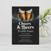 Cheers & Beers  Verjaardag Kaart (Staand voorkant)