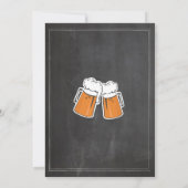 Cheers & Beers Verjaardagsfeest 21e 30e uitnodigin Kaart (Achterkant)