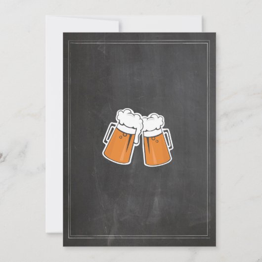 Cheers & Beers Verjaardagsfeest 21e 30e uitnodigin Kaart (Achterkant)