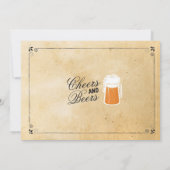 Cheers & Beers Verjaardagsfeest Bier Foto Uitnodig Kaart (Achterkant)