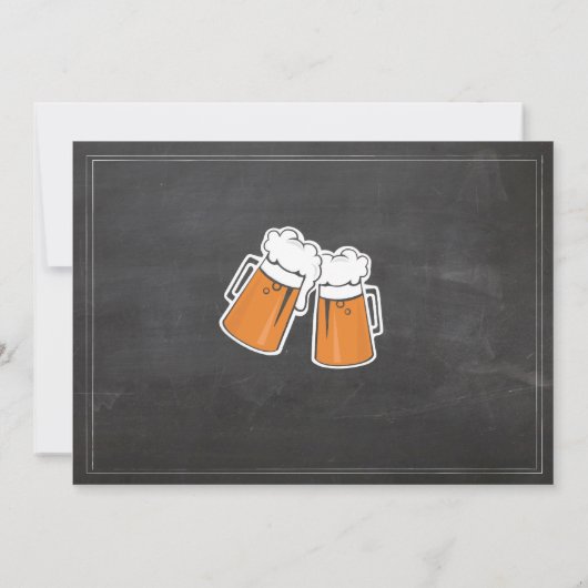 CHEERS & BEERS Verjaardagsfeest Elke Leeftijd Krij Kaart (Achterkant)