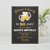 Cheers & Beers verjaardagsuitnodiging - Elke leeft Kaart (Staand voorkant)