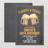 Cheers & Beers verjaardagsuitnodiging - Elke leeft Kaart (Voorkant / Achterkant)