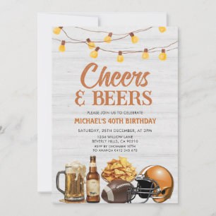 Cheers & Beers Volwassen Verjaardag String Lights Kaart