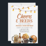 Cheers & Beers Volwassen Verjaardag String Lights  Kaart<br><div class="desc">BEWERKBAAR Football Beers Volwassen Man Verjaardag Party String Light Invitation,  Cheers and Beers 30 40 50 Verjaardag Uitnodigen,  Football Verjaardag Party ZB4</div>