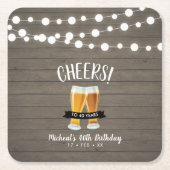 Cheers Beers | Volwassenpartij 40e verjaardag Kartonnen Onderzetters (Voorkant)