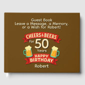 Cheers & Beers voor 50 jaar Happy Birthday Gastenboek (Voorkant)