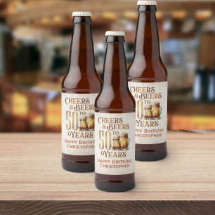Cheers & bier 50e verjaardag etiket