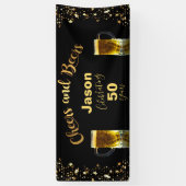 Cheers & bier 50e verjaardag spandoek (Verticaal)