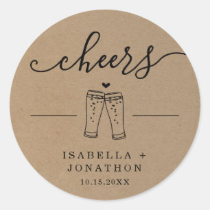 Cheers Bier Huwelijk Sticker