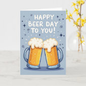 Cheers Bierdag Grafische Kaart (Gele Bloem)