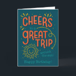 Cheers Birthday-kaart Kaart<br><div class="desc">Neem de tijd om deze speciale dag te vieren met een echt unieke Birthday Kaart! Deze Birthday Kaart is de perfecte manier om "Happy Birthday!" te zeggen tegen je speciale vriend of geliefde. Met zijn voortreffelijke typografie en charmante illustraties is deze kaart ontworpen om op te vallen en te worden...</div>