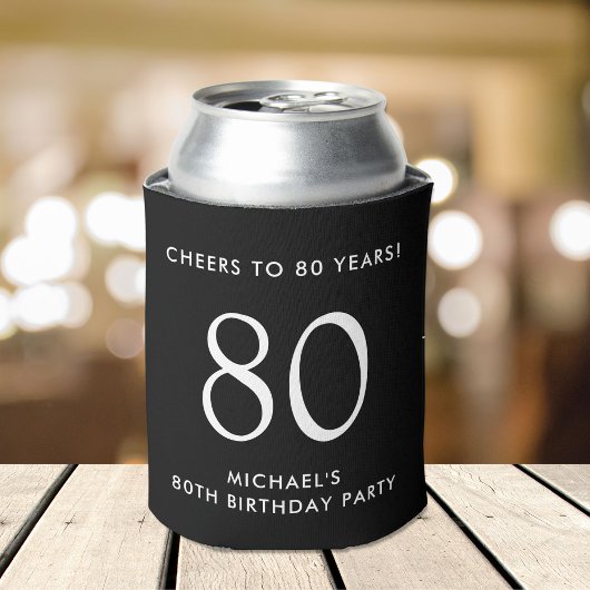 Cheers Black 80ste verjaardagsfeestje Blikjeskoeler