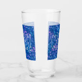 Cheers! Blauw met roze, blauw Paarse platter Glas (Links)