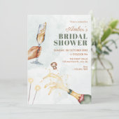 Cheers bridal shower kaart (Staand voorkant)