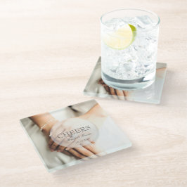 Cheers- Bride diamanten ring, geschikt voor bruilo Glazen Onderzetter