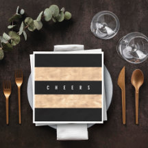Cheers Bronze Folie Black Stripes Holiday