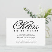 Cheers Business Jubileum Invitation Kaart (Staand voorkant)