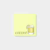 Cheers! Celebration Margarita Cocktail Lime Green Post-it® Notes (Voorkant)