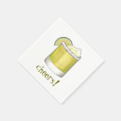 Cheers! Celebration Margarita Cocktail Party Drink Servet (Hoek)