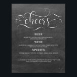 Cheers Chalkboard Wedding Bar Sign Poster<br><div class="desc">Cheers Weddenschappen</div>