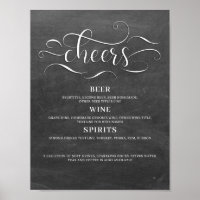 Cheers Chalkboard Wedding Bar Sign