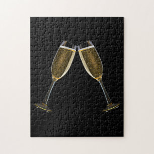 Cheers Champagne Celebration Kerstmis Nieuwjaar Legpuzzel