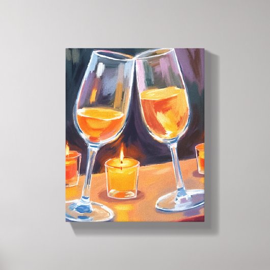 Cheers Champagne | gefeliciteerd Canvas Afdruk (Voorkant)