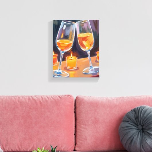 Cheers Champagne | gefeliciteerd Canvas Afdruk (Insitu (Woonkamer))