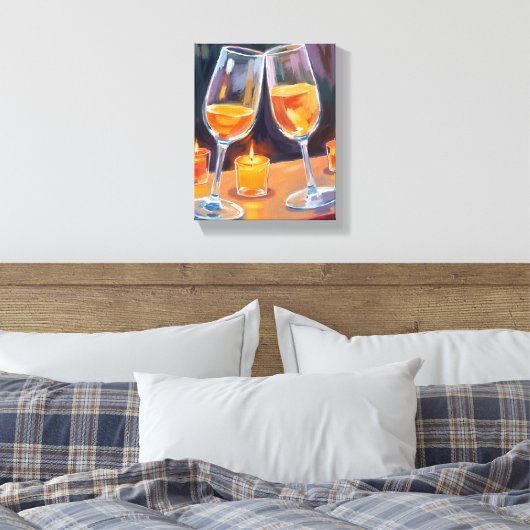 Cheers Champagne | gefeliciteerd Canvas Afdruk (Insitu (Slaapkamer))