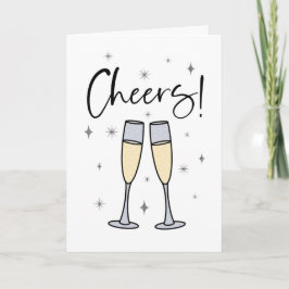 Cheers! Champagne Toast Huwelijk of Verloving Kaart