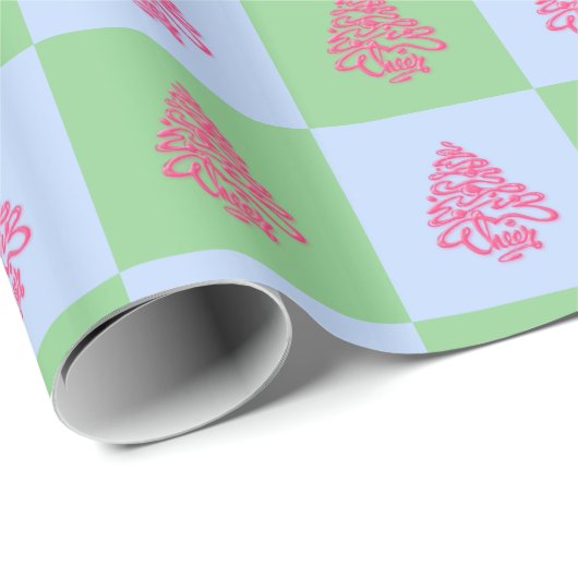 CHEERS CHRISTMAS TREES 3-GIFT WRAP PAPIER (Rol Hoek)