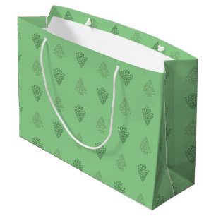 CHEERS CHRISTMAS TREES-6-GIFT BAG L LARGE CADEAUTASJE