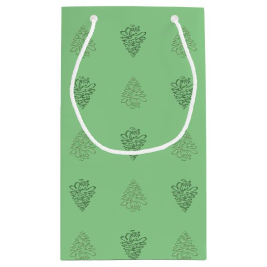 CHEERS CHRISTMAS TREES-6-GIFT BAG s Klein Cadeauzakje (Achterkant)