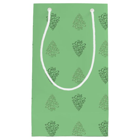 CHEERS CHRISTMAS TREES-6-GIFT BAG s Klein Cadeauzakje (Voorkant)