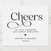 Cheers Classic Bruiloft Mousserende Wijn Label Sparkling Wijnetiket (Enkel label)