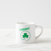Cheers Clover Shamrock Irish Green St Patricks Day Espresso Kop (Rechts)