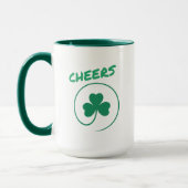Cheers Clover Shamrock Irish Green St Patricks Day Mok (Links)