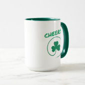 Cheers Clover Shamrock Irish Green St Patricks Day Mok (Voorkant rechts)