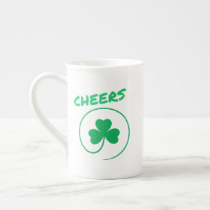 Cheers Clover Shamrock Irish Green St Patricks Day Porselein Kop