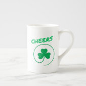Cheers Clover Shamrock Irish Green St Patricks Day Porselein Kop (Rechts)