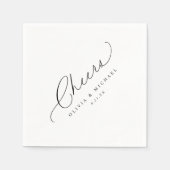 Cheers Cocktail Diagonal Wedding Bar Servet (Voorkant)