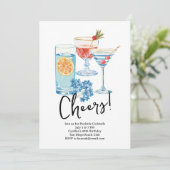 Cheers Cocktail Party Kaart (Staand voorkant)