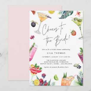 Cheers   Cocktail Party Zomer Vrijgezellenfeest Kaart