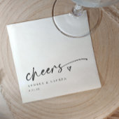 Cheers Cocktail servetten Hart Handschrift Trouwen