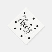 Cheers Cocktail servetten Set zwart en wit (Hoek)