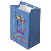 Cheers! Cocktails Middelgrote Gift Bag Medium Cadeauzakje (Voorkant Gekanteld)