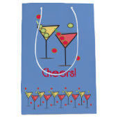 Cheers! Cocktails Middelgrote Gift Bag Medium Cadeauzakje (Voorkant)