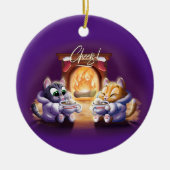 CHEERS! COCOA CATS van Jeff Willis Art Keramisch Ornament (Voorkant)